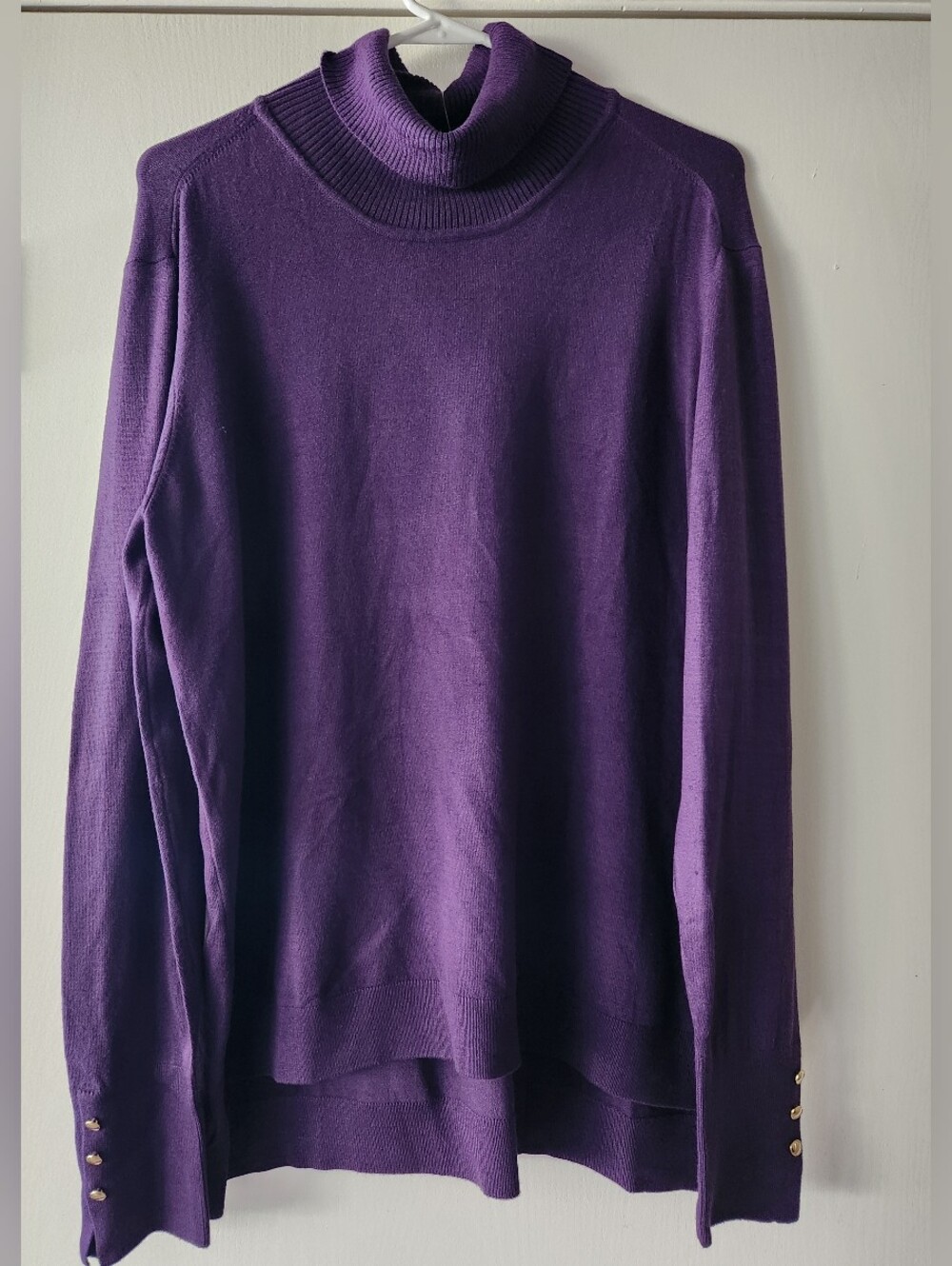 IMAN Purple Turtleneck Sweater Size 1X NWT $22